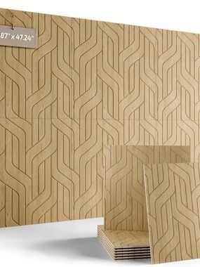 6-Pack Large Felt Bulletin Board, Natural Oak Artistic